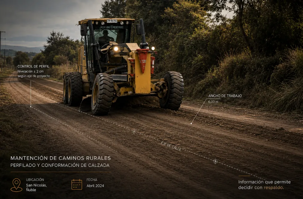 Control de movimiento de tierras en obra vial